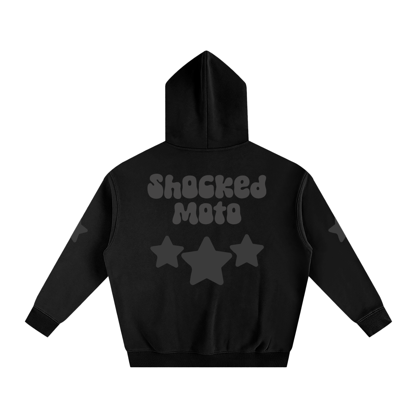 Shocked moto black out night sky hoodie