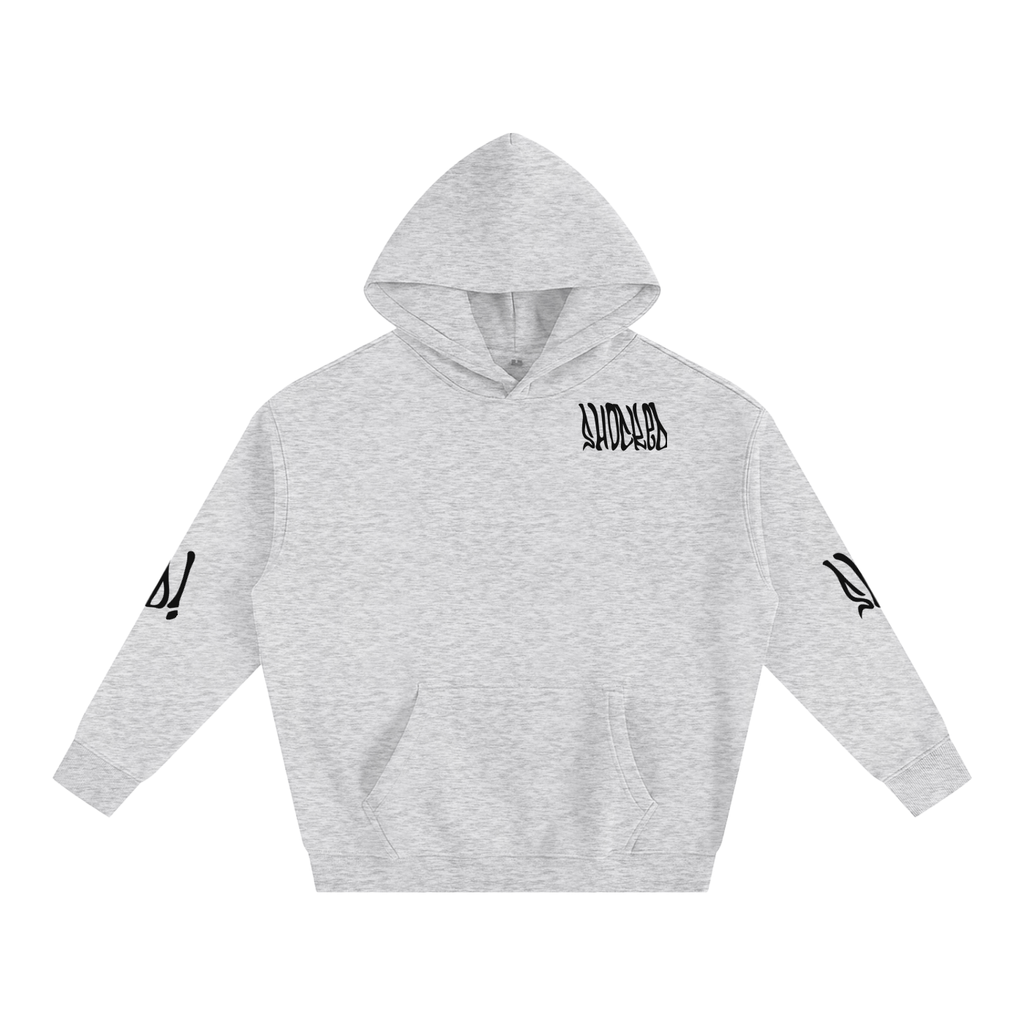 Shocked Moto Oversized Fleeced Hoodie grey