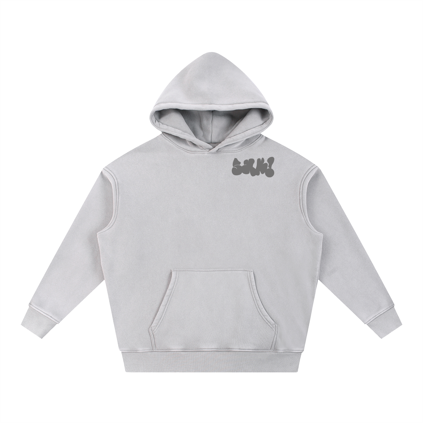 Shocked Moto Snow Washed White Hoodie Style 4